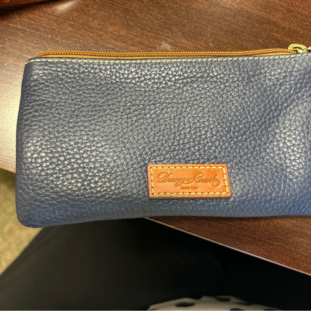 Dooney & Bourke Blue and Tan Satchel with Classic Design - Picture 7 of 10